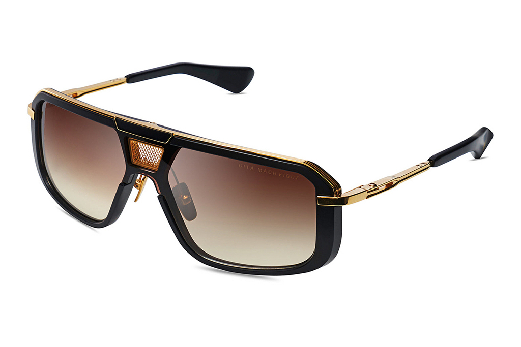 DITA   DTS-400 01A BROWN TO CLEARMATTE BLACK - YELLOW GOLD - BLACK RHODIUM