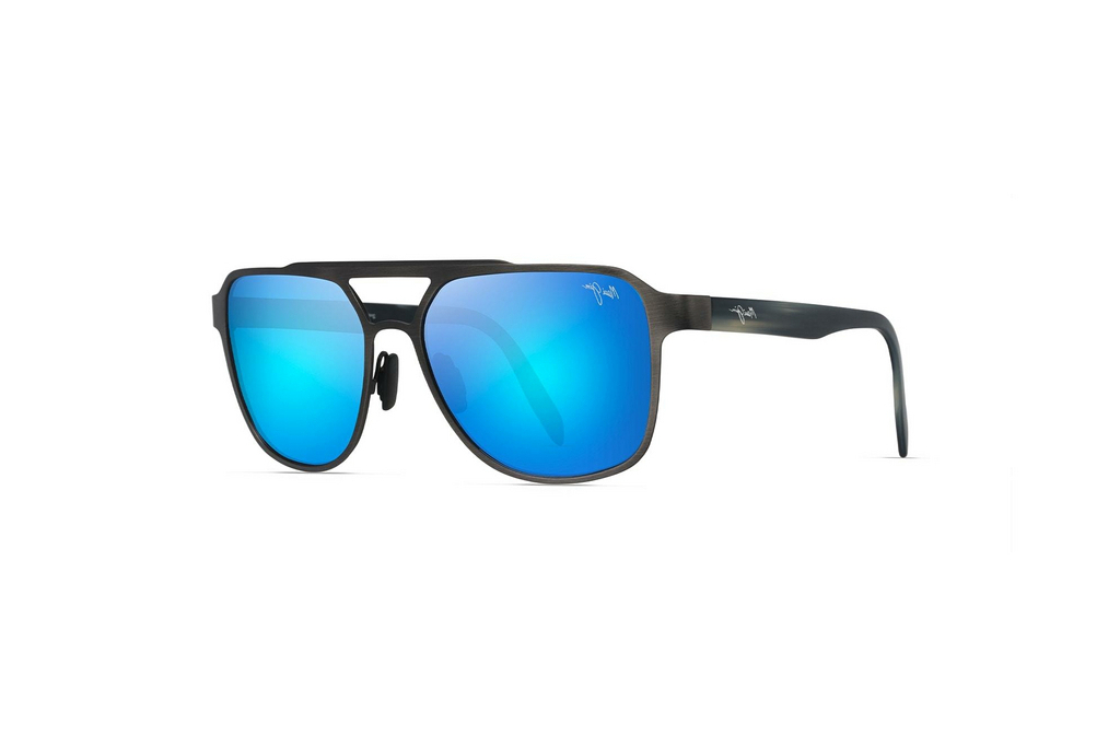 Maui Jim   2nd Reef B607-14 Blue HawaiiBrushed Dark Gunmetal