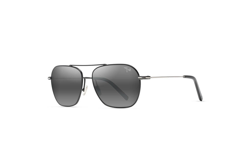 Maui Jim   Mano 877-02 Neutral GreyBlack w/Silver Stripe